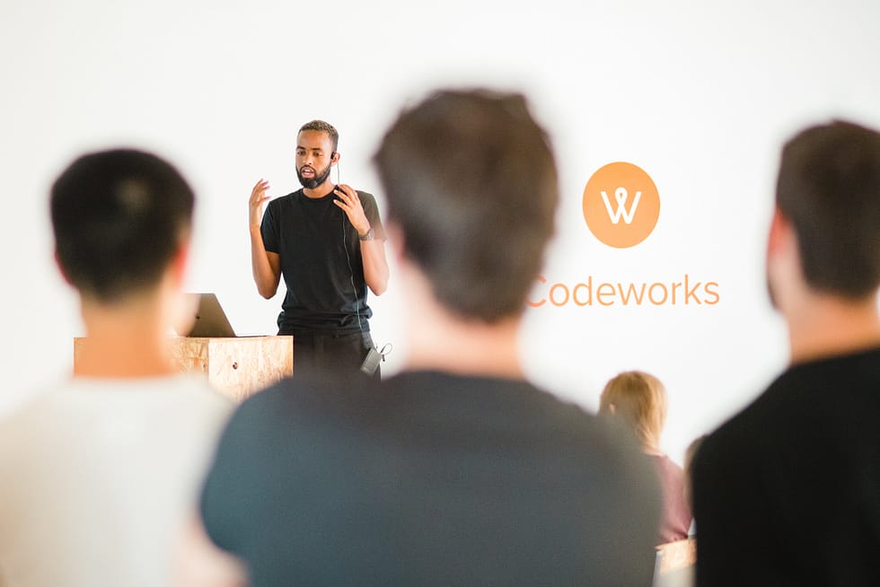 A live coding class at a Codeworks bootcamp
